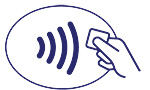 Contactless indicator icon