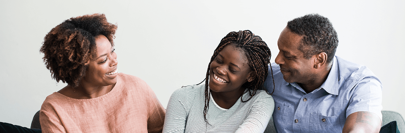 Parents talking to their teenager