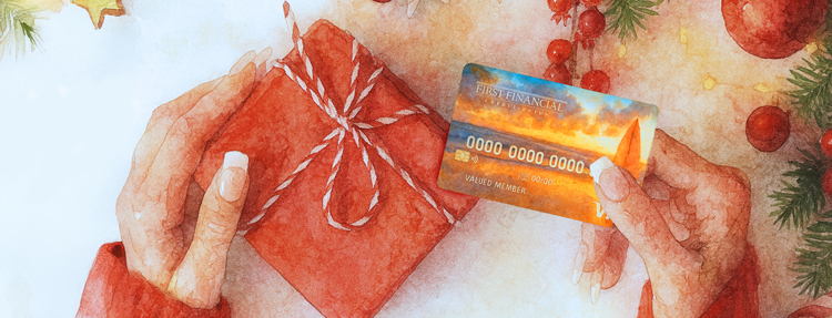 Holiday gift paid for with a Visa debit card