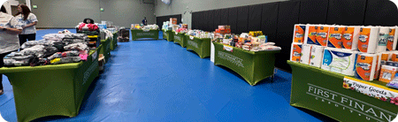 Essential items donated by members, staff and volunteers.