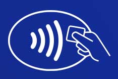 Contactless indicator icon